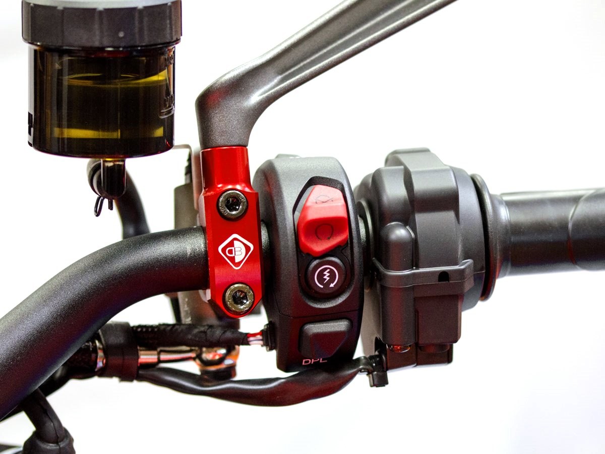 Ducabike Mirror Mount Handlebar Clamp for Brembo Semiradial, RCS, and